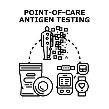 Point of care antigen testing medical diagnostic devices Stock Illustration