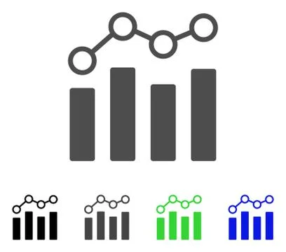 Point Chart Flat Icon イラスト素材