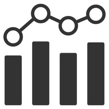 Point Chart Flat Vector Icon イラスト素材