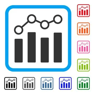 Point Chart Framed Icon イラスト素材