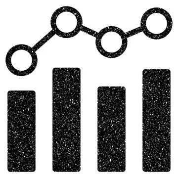 Point Chart Grainy Texture Icon 库存插图