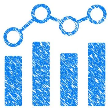 Point Chart Grunge Icon 库存插图