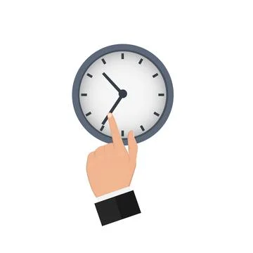 Point to the clock. Deadlines Stock Illustration
