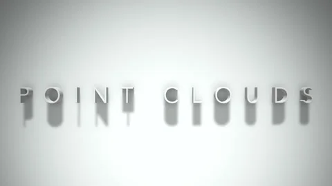 Point clouds 3D title animation with shadows on a white background Stock Footage 297856827