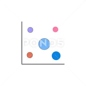 Point diagrams icon. Element of colored charts and diagrams for mobile ...