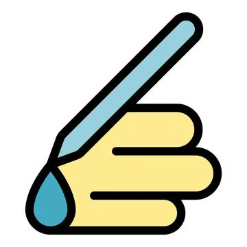Point draw icon vector flat Stock Illustration