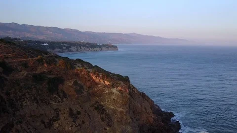 Point Dume raising up on the cliffs Stock Footage 84708714