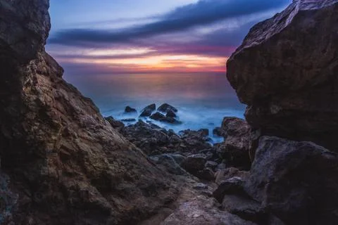 Point Dume Rugged Trail Foto stock