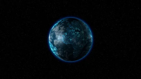 The point Earth rotates in space Stock Footage 128227208