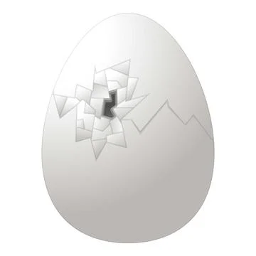 Point eggshell icon cartoon vector. Egg broken Stock Illustration