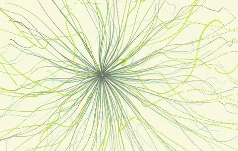 Point explode. Array with dynamic emitted particles. 3d technology style. Abs Stock Illustration