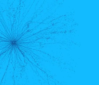 Point explode. Array with dynamic emitted particles. 3d technology style. Abs Stock Illustration