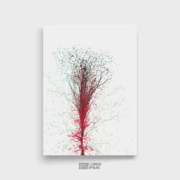 Point Explode. Textbook, booklet or notebook mockup. Cover design template. Stock Illustration