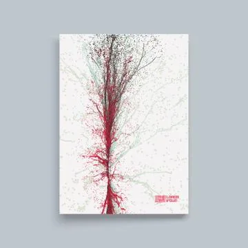 Point Explode. Textbook or notebook mockup. Cover design template. Stock Illustration