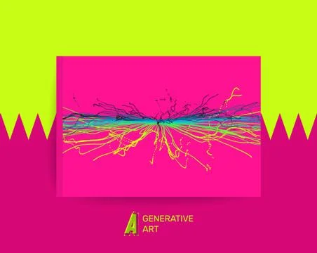 Point Explode. Textbook or notebook mockup. Cover design template. Stock Illustration