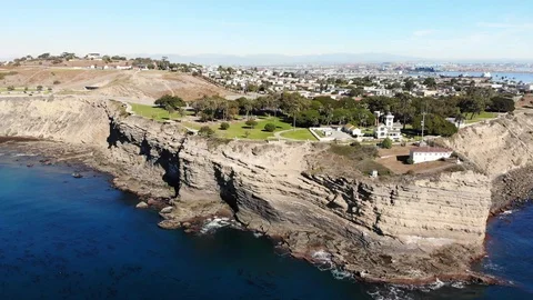 Point Fermin lighthouse San Padro California Video stock 100558752