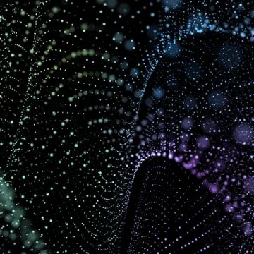 Point flow pattern. Data technology abstract futuristic. 3d illustration. イラスト素材