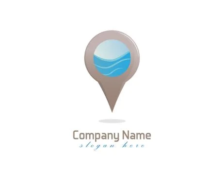 Point geo location logo Stock Illustration
