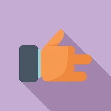 Point gesture icon flat vector. Finger hand Stock Illustration