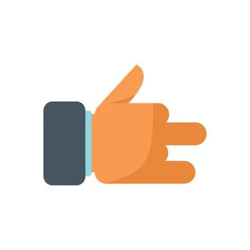 Point gesture icon flat vector. Finger hand Stock Illustration