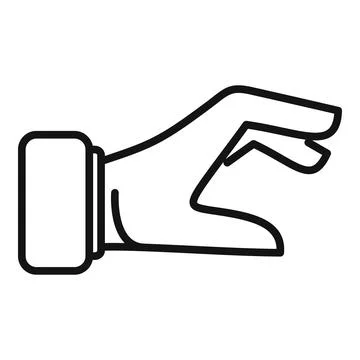 Point gesture icon outline vector. Finger hand Stock Illustration