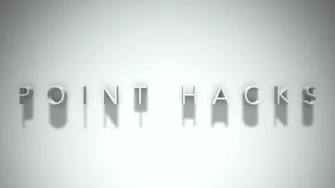 Point hacks 3D title animation with shadows on a white background Stock Footage 297669286