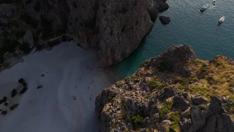 Point of Interest around the cove of Sa Calobra Stockbeeldmateriaal 314802336