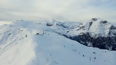 Point of interest, winter snow over Italian alps Video stock 234413310