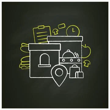 Point of issue chalk icon 스톡 일러스트