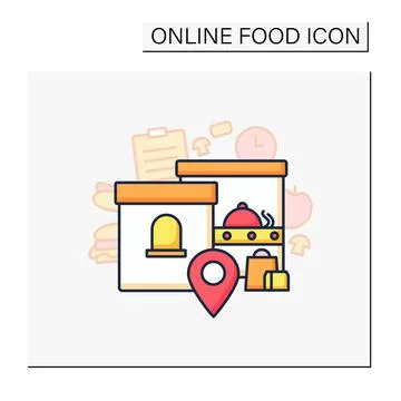 Point of issue color icon 스톡 일러스트