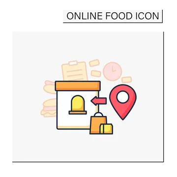 Point of issue color icon 스톡 일러스트