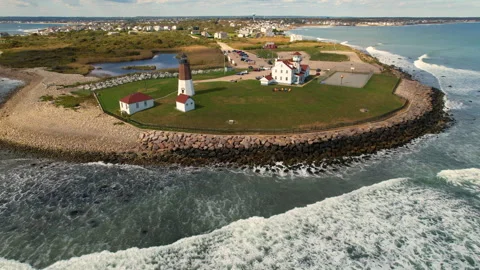 Point Judith Lighthouse Stock Footage 313968646