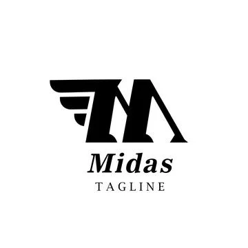 Point Letter M Logo. M Lettering Design Vector with wings Stock Illustration