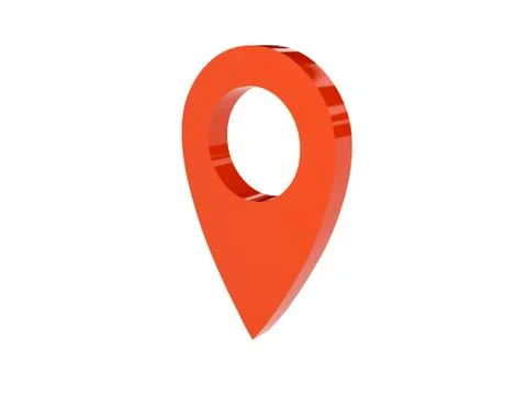 Point location icon over white background. Concept 3D illustration. Stock Illustration