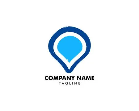 Point Map Location Icon Vector Logo Template Illustration Design Stock Illustration