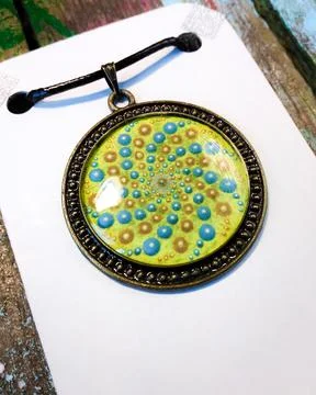 Point painted pendant Stock Photos