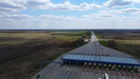 The point of payment for the expressway. Video stock 153220568