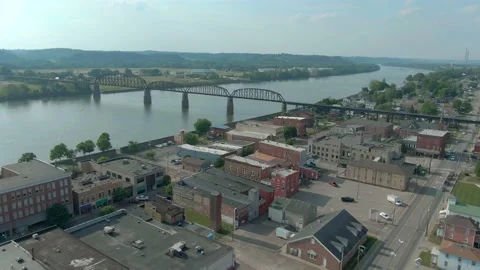 Point Pleasant, WV Home of Mothman Legend Stock Footage