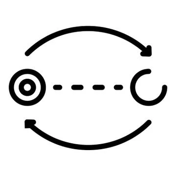 Point relocation icon, outline style Stock Illustration