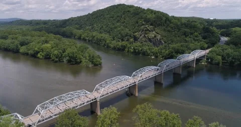 Point of Rocks Bridge over the Potomac River in Maryland Stock Footage 277449712