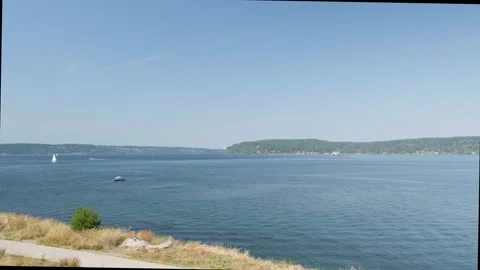 Point Ruston Tacoma WA October 5, 2025 - View of the bay with boats and yachts Stock Footage 318776480