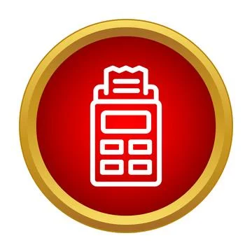 Point of sale terminal icon processing transaction Stock Illustration