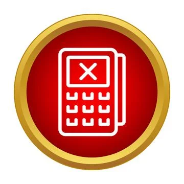 Point of sale terminal payment declining transaction icon Stock Illustration