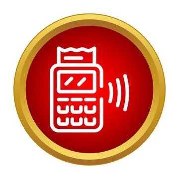Point of sale terminal processing contactless payment transaction Stock Illustration