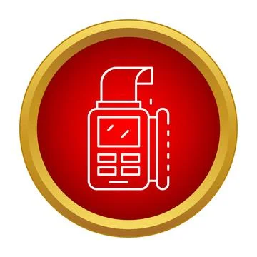 Point of sale terminal processing credit card payment 库存插图