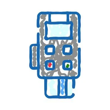 Point of sale terminal processing electronic payment transaction Stock Illustration