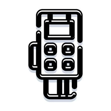 Point of sale terminal processing payment transaction Stock Illustration