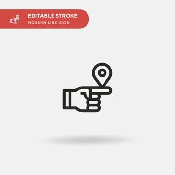 Point Simple vector icon. Illustration symbol design template for web mobile  Illustrazione stock