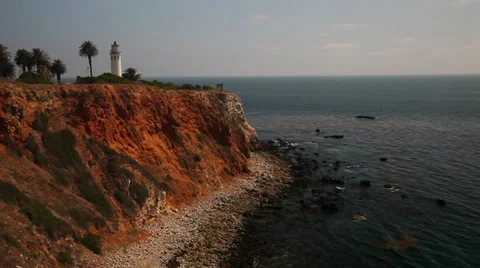Point Vicente Lighthouse Stock Footage 25454527