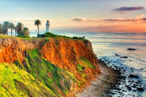 Point vicente lighthouse Stock Photos